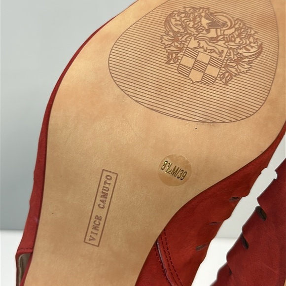 Vince Camuto Evalan Lace-Up Leather Heels Size 8.5 - Picture 10 of 16